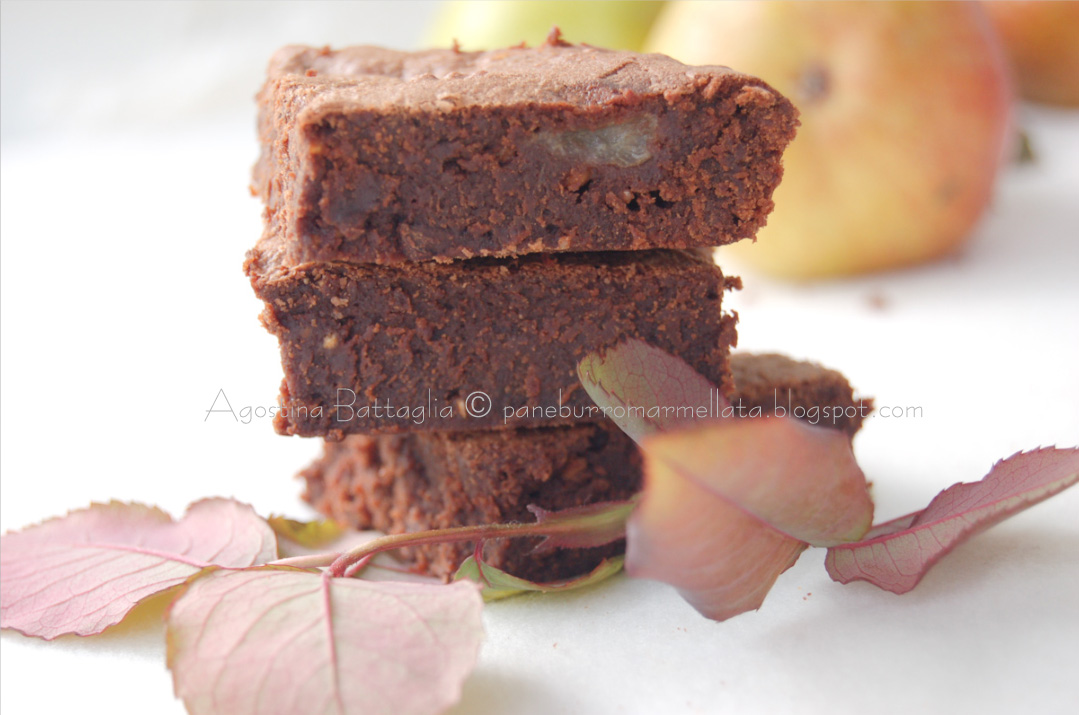 Brownies Al Doppio Cioccolato E Pere I Profumi Della Domenica Mattina Pane Burro E Marmellata