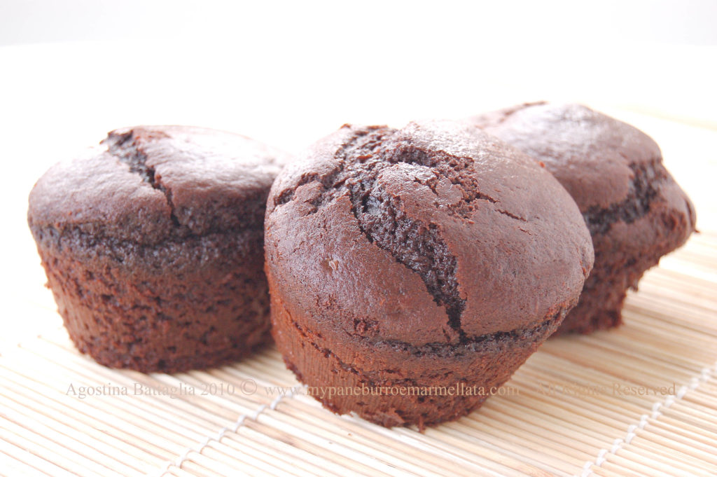 double chocolate drops muffins