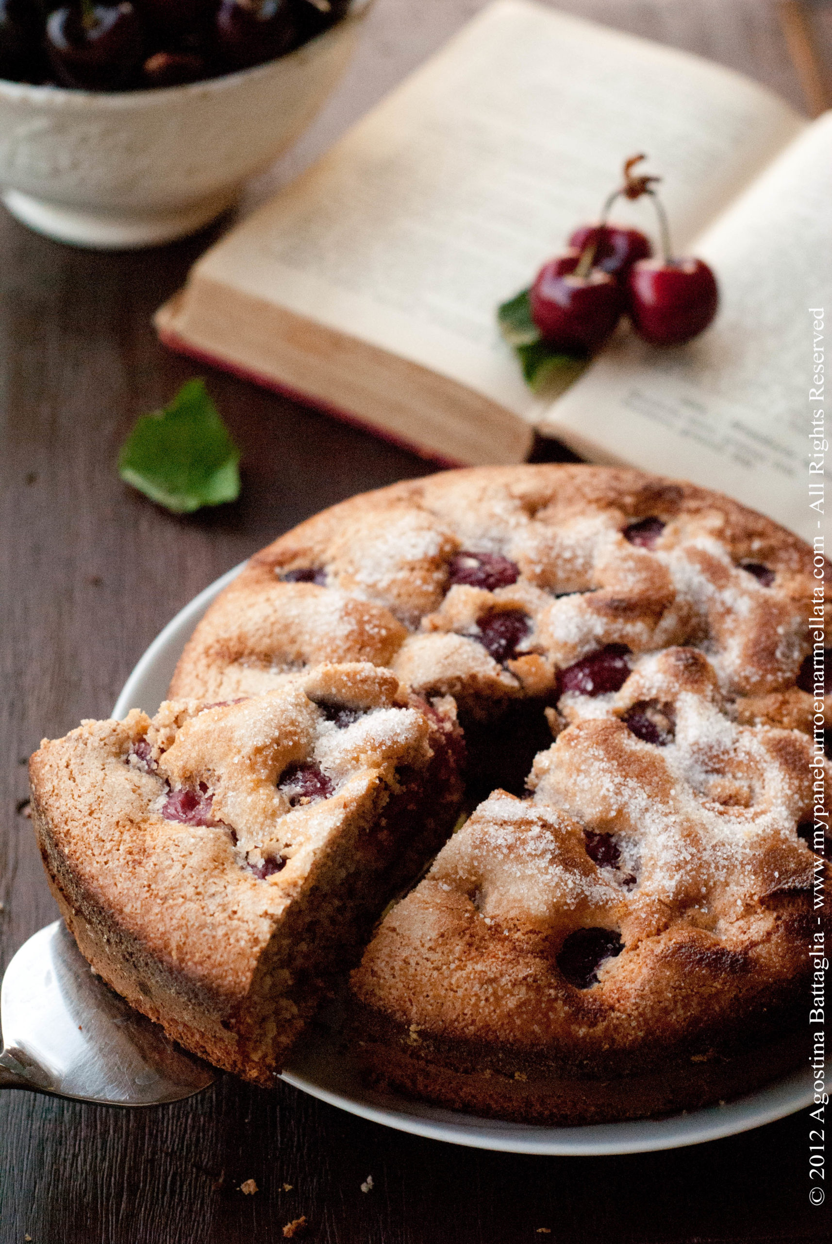 Torta Di Ciliegie E Mandorle Senza Glutine E Senza Lattosio Pane Burro E Marmellata